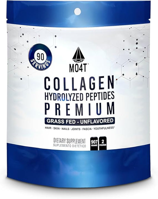 Mo4T COLLAGEN HYDROLYZED PEPTIDES PREMIUM -  907 GRAMOS - 90 SERVICIOS.