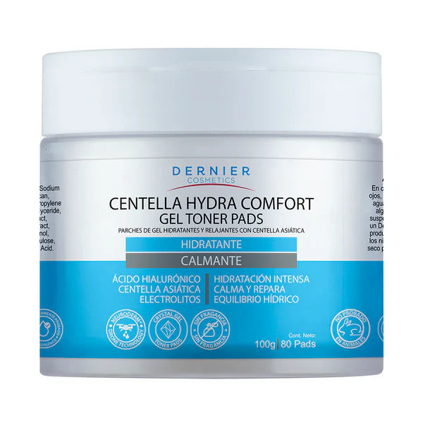 Dernier Cosmetics  Parches de Gel Hidratantes y Relajantes con Centella Asiática | 100g - 80 Pads