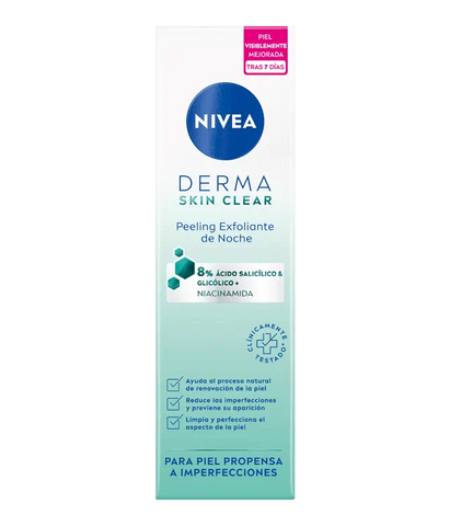 nivea Derma Skin Clear Peeling Exfoliante de Noche
